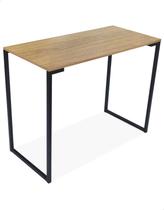 Mesa Escrivaninha Industrial 90cm Preta com Tampo Naturale para Quarto e Escritório Mesa Escrivaninha Industrial 90cm Preta com Tampo Naturale para Quarto e Escritório