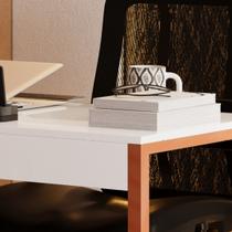 Mesa Escrivaninha Industrial Desk 90 Color Quarto Escritório Branco Cobre