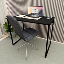 Mesa Escrivaninha Industrial Preta 90x45x74cm Estilo, Praticidade e Design
