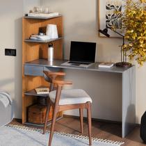 Mesa Escrivaninha Infinity Com Prateleiras Para Quarto E Escritório