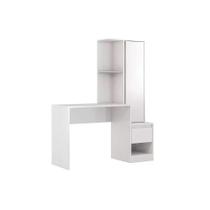 Mesa Escrivaninha Juvenil Office Morada c/ 1 Porta e 1 Gaveta Branco - Demóbile