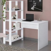 Mesa Escrivaninha Match 3 Prateleiras Branco - Artely Mesa Escrivaninha Match 3 Prateleiras Branco - Artely