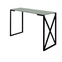 Mesa Escrivaninha Mesa de Estudos Bex 90cm Home Office Ferro Preto MDF Verde Oliva - Ahazzo Móveis