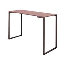 Mesa Escrivaninha Mesa de Estudos Stan 90cm Home Office Ferro Marrom MDF Rose - Ahz Móveis