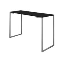 Mesa Escrivaninha Mesa de Estudos Stan 90cm Home Office Ferro Prata MDF Preto - Ahz Móveis