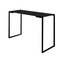 Mesa Escrivaninha Mesa de Estudos Stan 90cm Home Office Ferro Preto MDF Preto - Ahazzo Móveis