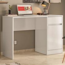 Mesa Escrivaninha Morada 1 Porta 1 Gaveta Branco - Demóbile