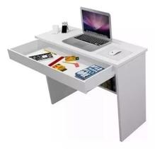 Mesa Escrivaninha Notebook Office Com Gaveta Vitoria Branco