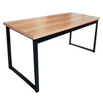 Mesa Escrivaninha Office Estilo Industrial 150x60x70 Nogal/Preto REALME