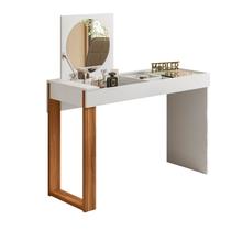 Mesa Escrivaninha Office Penteadeira Play Moderna Espelho Branco Fosco Com Cinamomo Mel Mesa Escrivaninha Office Penteadeira Play Moderna Espelho Branco Fosco Com Cinamomo Mel