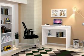 Mesa / Escrivaninha OR Para Estudo 1 Gaveta Amlpa Com Chave Cor Branco