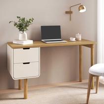 Mesa Escrivaninha Orgânica 136cm com 2 Gavetas Aura Artesano Mesa Escrivaninha Orgânica 136cm com 2 Gavetas Aura Artesano