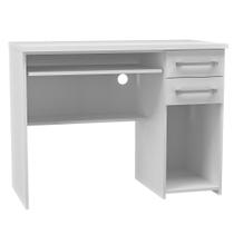 Mesa Escrivaninha para Computador 2 Gavetas 103cm Pratic F04 Branco - Mpozenato Mesa Escrivaninha para Computador 2 Gavetas 103cm Pratic F04 Branco - Mpozenato
