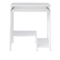 Mesa Escrivaninha Para Computador Com Prateleira Retrátil Pixel Branco Mesa Escrivaninha Para Computador Com Prateleira Retrátil Pixel Branco