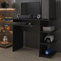 Mesa Escrivaninha Para Computador E Estudo Cor Preta Pc Gamer.