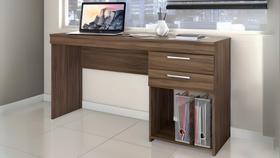 Mesa Escrivaninha Para Computador Home Office 2 Gavetas Escritório Marrom - Notavél