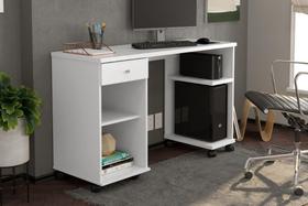 Mesa / Escrivaninha Para Computador MI Com Rodízios Cor Branco Mesa / Escrivaninha Para Computador MI Com Rodízios Cor Branco