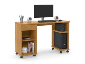 Mesa / Escrivaninha Para Computador MI Com Rodízios Cor Cinamomo Mesa / Escrivaninha Para Computador MI Com Rodízios Cor Cinamomo