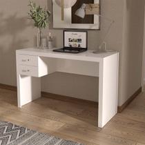 Mesa Escrivaninha para Escritório com 2 Gavetas 117x46,5cm Branco