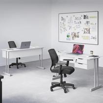 Mesa Escrivaninha para Escritório Ecos 100cm 2 Gavetas Industrial para Computador Notebook Home Office