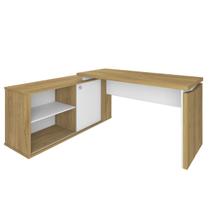 Mesa Escrivaninha para Escritório em L com Porta Stuart