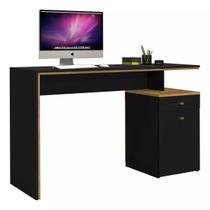 Mesa Escrivaninha Para Escritório Trabalhar de Madeira Espaçosa Com 1 Gaveta e 1 Porta Eo