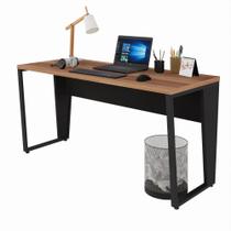 Mesa Escrivaninha Para Escritório Yaris Marrom e Preto Web Office
