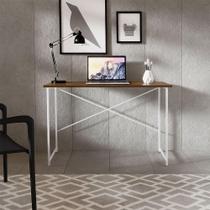 Mesa Escrivaninha Para Estudo Office 0,76 Cm Miami Imbuia/ Branco