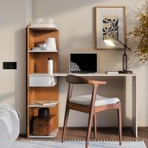 Mesa Escrivaninha Para Home Office E Escritório Infinity Com Prateleiras E Gaveta
