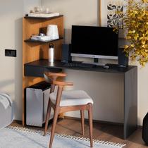 Mesa Escrivaninha Para Home Office E Escritório Infinity Com Prateleiras E Gaveta