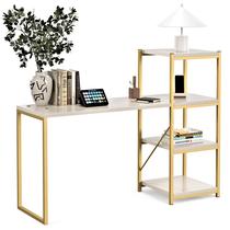 Mesa Escrivaninha Para Home Office Marrocos Estilo Industrial Com Prateleiras Para Escritório