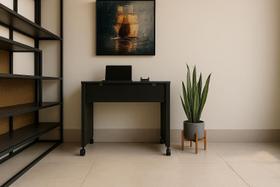 Mesa Escrivaninha Para Notebook Estudos Multiuso Dobrável Home Office Cor Preto Cód. 701