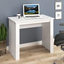 Mesa Escrivaninha Pequena 90 Cm Para Computador Escritório MDP Branco - ClickLar