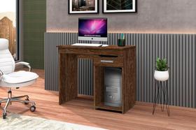 Mesa / Escrivaninha QU Para Estudo Com Nicho Para CPU Cor Canela / Preto
