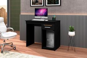 Mesa / Escrivaninha QU Para Estudo Com Nicho Para CPU Cor Preto / Canela