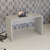 Mesa Escrivaninha Retangular X Escritório Pé Painel com Passa Cabos 120cm Executive Cinza Mesa Escrivaninha Retangular X Escritório Pé Painel com Passa Cabos 120cm Executive Cinza