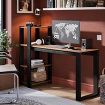 Mesa Escrivaninha Roma Com Prateleiras Maxi Do Brasil Cor Canela Mesa Escrivaninha Roma Com Prateleiras Maxi Do Brasil Cor Canela