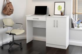 Mesa / Escrivaninha SP Para Estudo ou Trabalho 1 Gaveta e 2 portas Cor Branco Mesa / Escrivaninha SP Para Estudo ou Trabalho 1 Gaveta e 2 portas Cor Branco