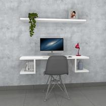 Mesa Escrivaninha Suspensa MDF Parede Grande Sala Quarto 90