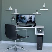 Mesa Escrivaninha Suspensa Trabalho Escritório Quarto Prateleira Decoração MDF