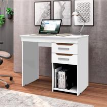 Mesa Escrivaninha Veneza para Computador 90cm com 2 Gavetas - Branco Mesa Escrivaninha Veneza para Computador 90cm com 2 Gavetas - Branco