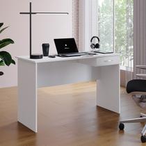 Mesa Escrvaninha Para Escritório com 1 Gaveta Moblis cor: Branco Mesa Escrvaninha Para Escritório com 1 Gaveta Moblis cor: Branco