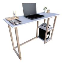 Mesa Estilo Industrial Moderna P/ Escritório Branco Moderna