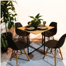 Mesa Estilo Industrial P/ Sala de Jantar Lugares QUADRADA MQX