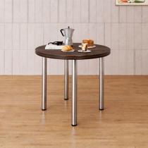 Mesa Estrutura Cromada Mc4090-tp813 Tampo 900x45mm Nogueira