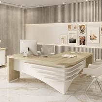 Mesa Executiva em L Frosinone Carvalho Branco