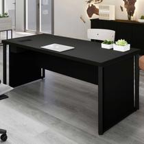 Mesa Executiva para Escritório Diretor com Caixa de Tomadas Porta Objetos 200cm Corporate Preto Mesa Executiva para Escritório Diretor com Caixa de Tomadas Porta Objetos 200cm Corporate Preto