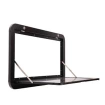 Mesa externa dobrável 50x30cm preta para motorhome camper rv