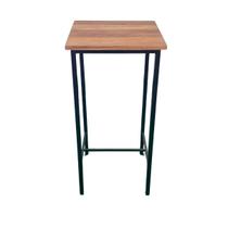 Mesa Ferro e Madeira Quadrada Alta 50 x 50 x 100cm - Sudeste Rústico