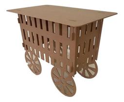 Mesa Festa Carroça Fazendinha Mdf Cru 6Mm Mesa Festa Carroça Fazendinha Mdf Cru 6Mm